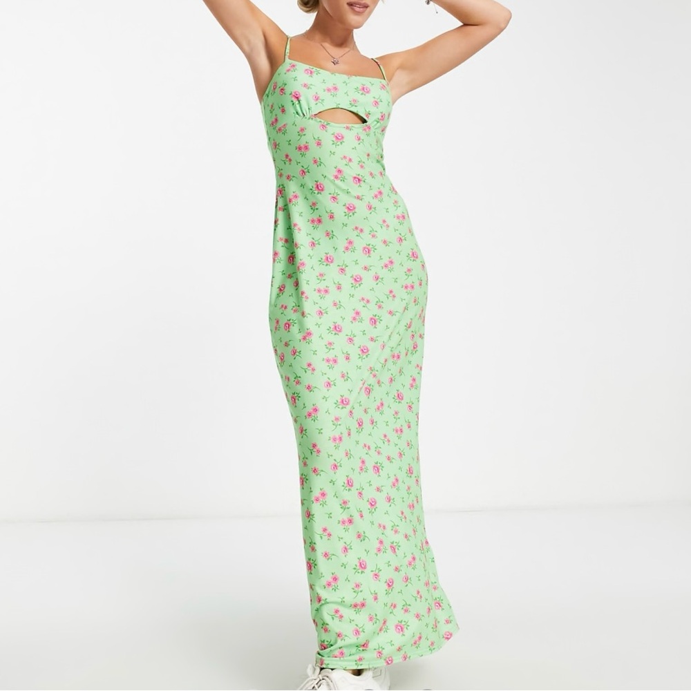 ASOS Floral Cutout Maxi Dress. Women’s Size 6.